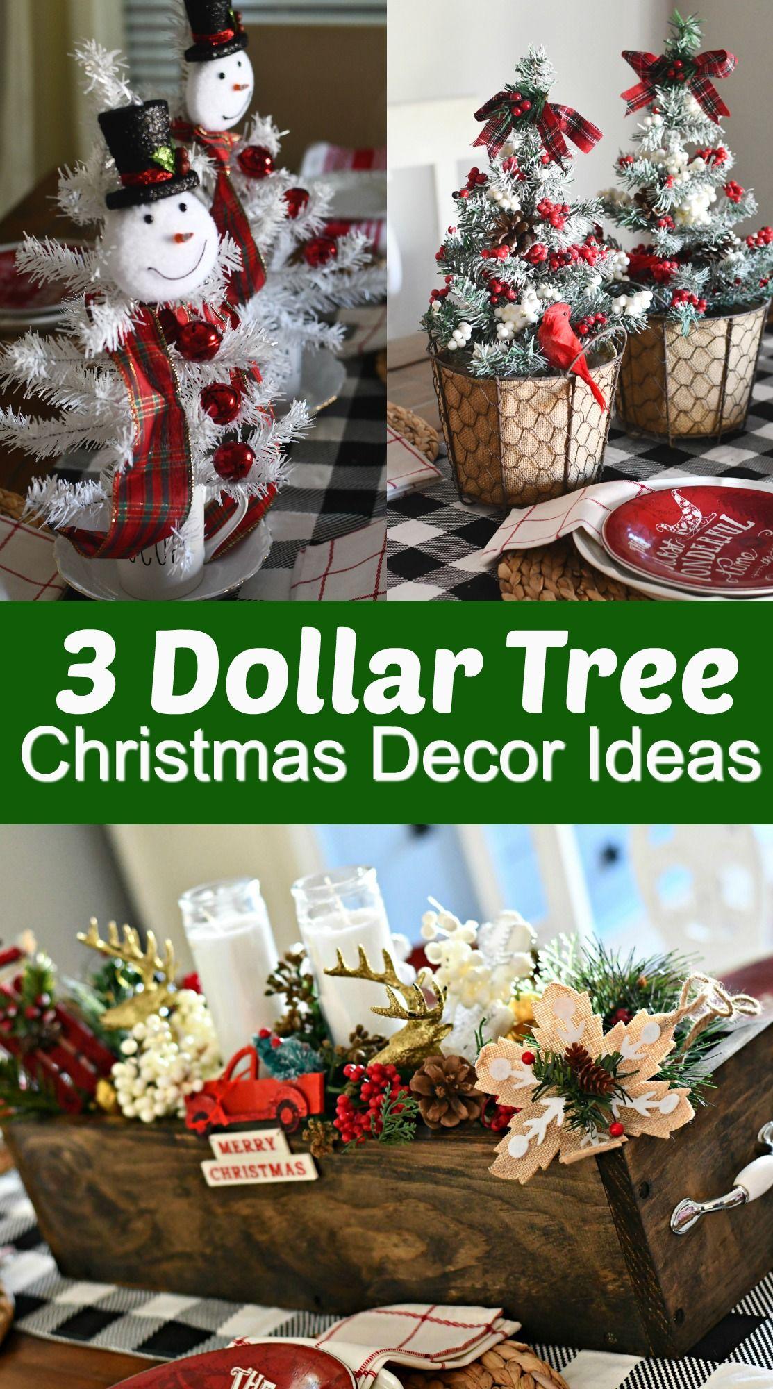 3 Simple & Fun DIY Dollar Tree Christmas Centerpieces | Dollar ...