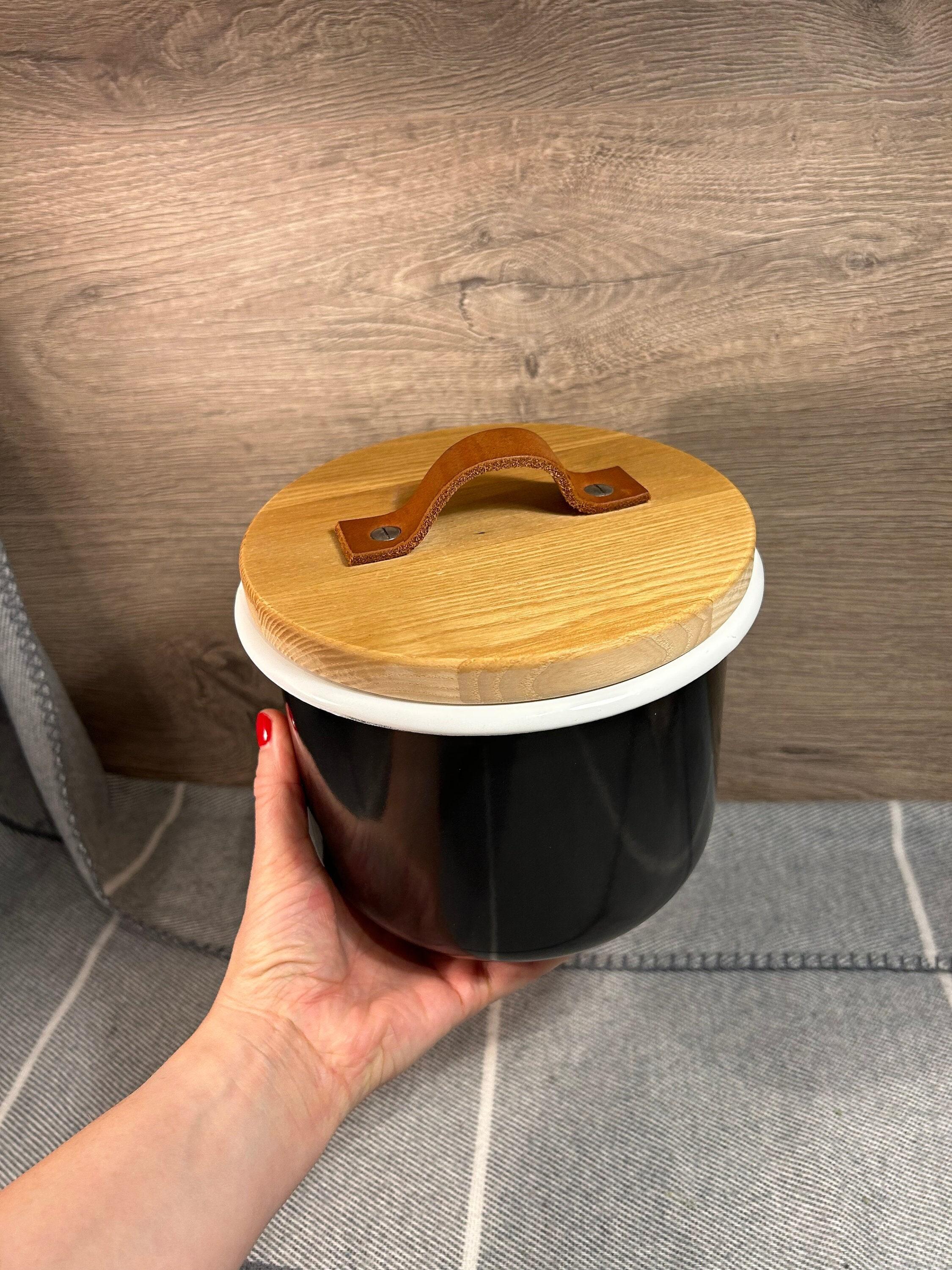 Preloved LSA International Ash Lid Kitchen Art Utility Container ...