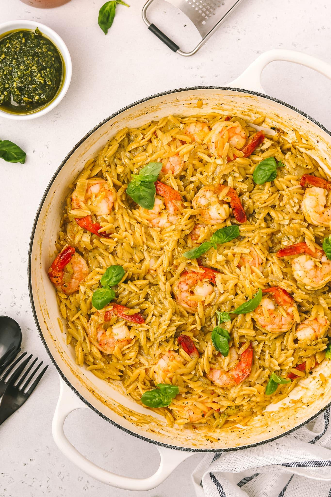 Easy One Pot Lemon Orzo Shrimp (30 minute recipe!) - Cooking in my ...