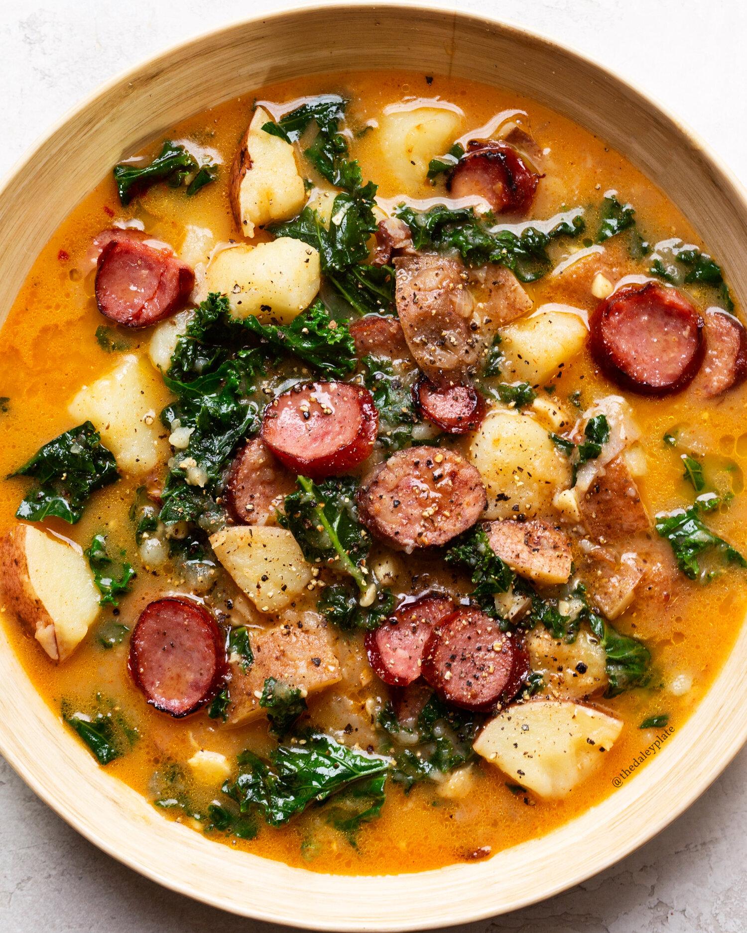 Sausage Potato and Kale Soup — The Daley Plate