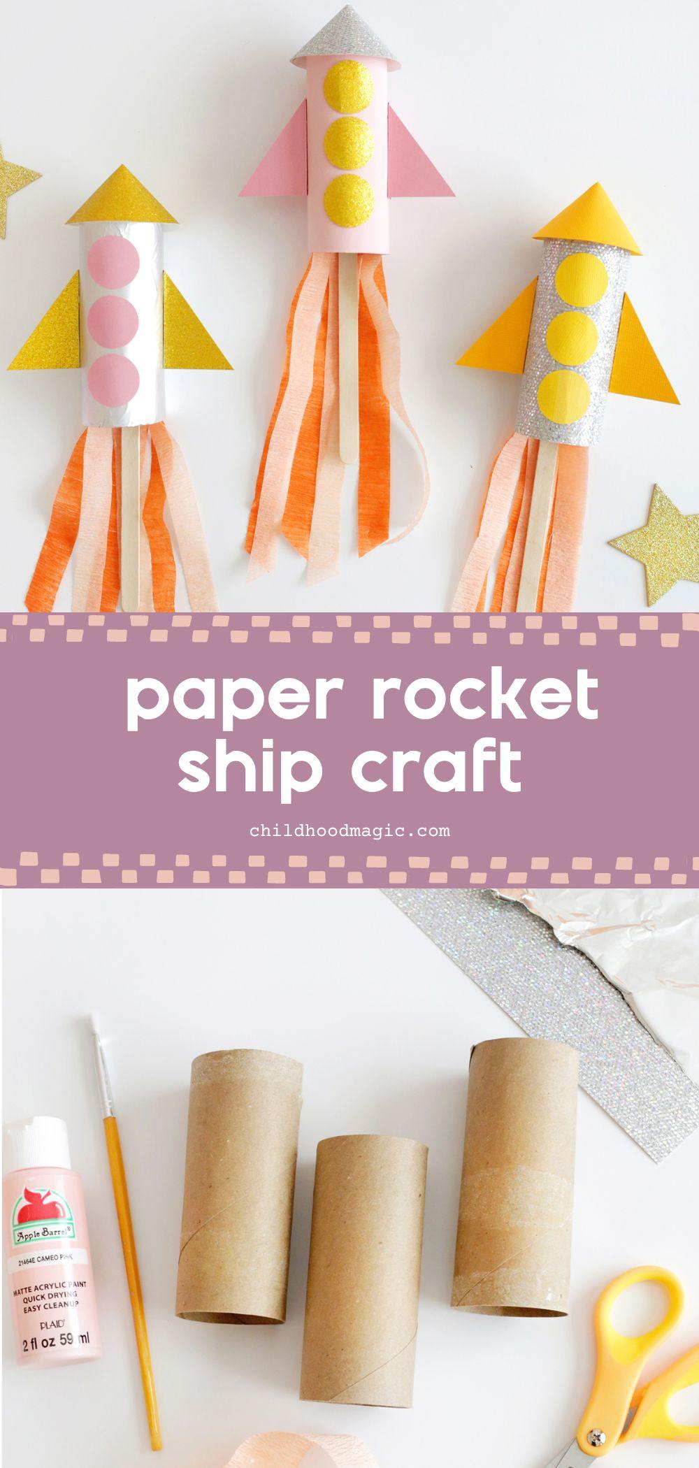Make a Paper Rocket Ship (with Cardboard Toilet Paper Roll ...