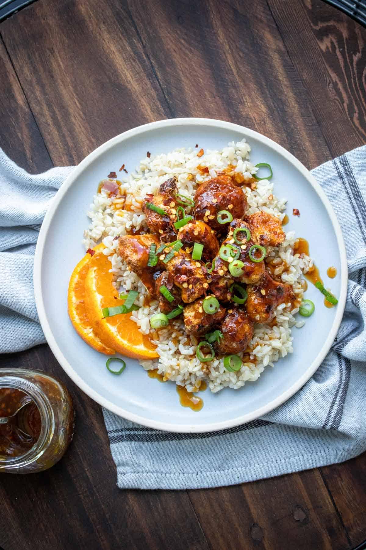 Orange Cauliflower (Vegan Orange Chicken) - Veggies Don't Bite