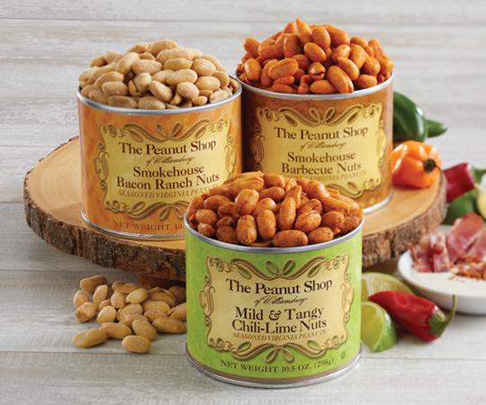 <b>Seasoned Nuts</b> Trio | The Peanut Shop of Williamsburg
