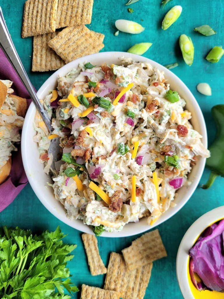 Jalapeño Popper Chicken Salad | A Wicked Whisk