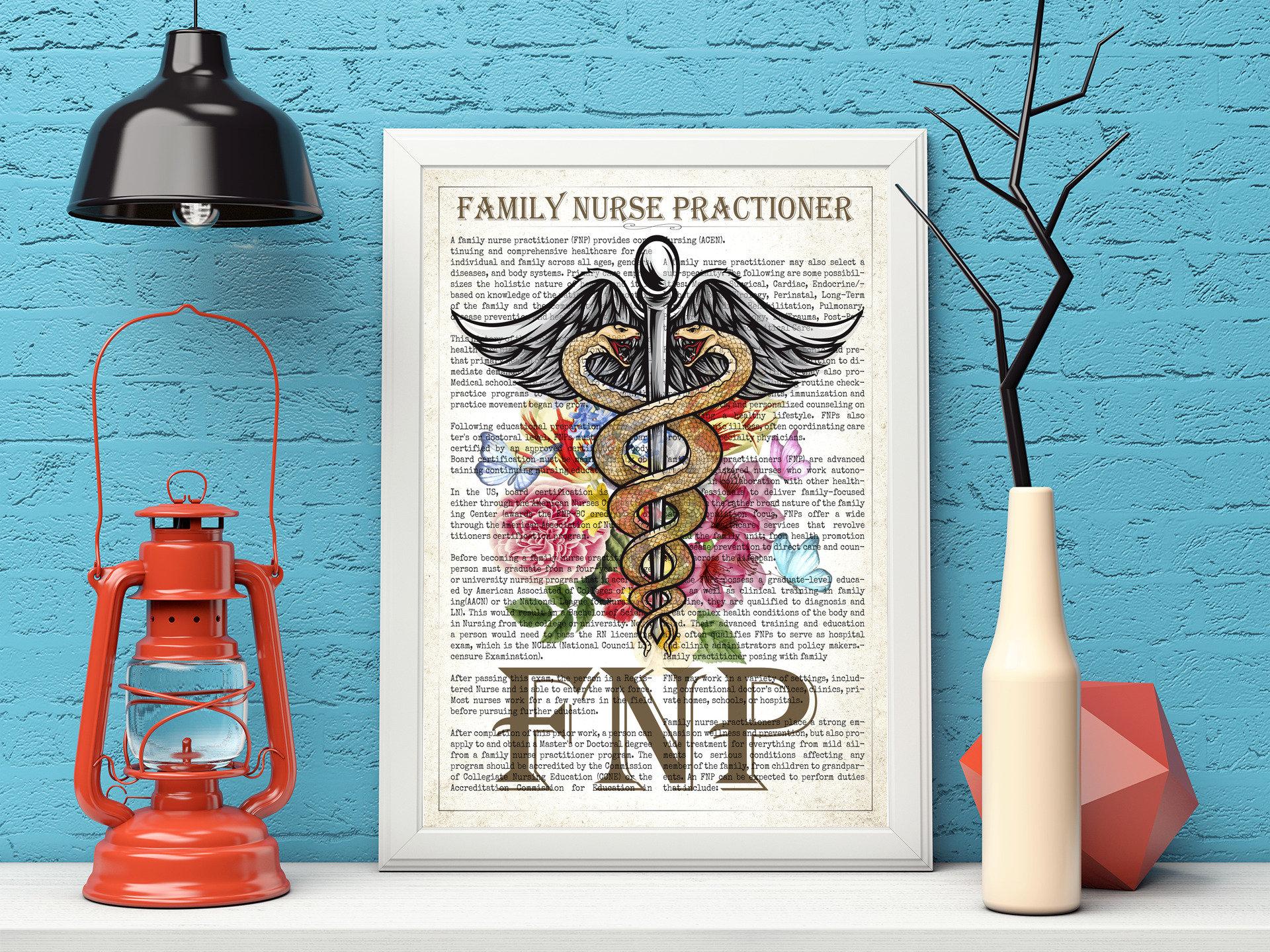 Medical School, FNP Office Decor, Wall Art, Family Nurse ...
